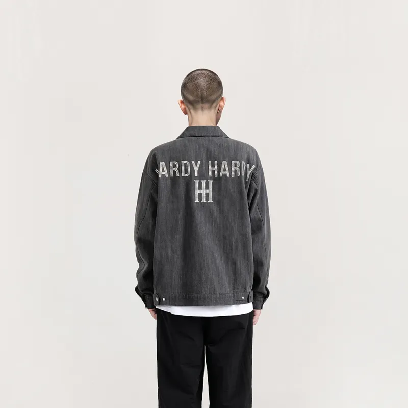HARDY HARDY Denim Jacket Unisex Black-2