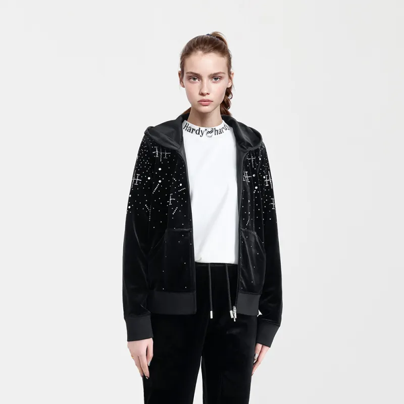 HARDY HARDY Velvet feel Coat Women's Black-3