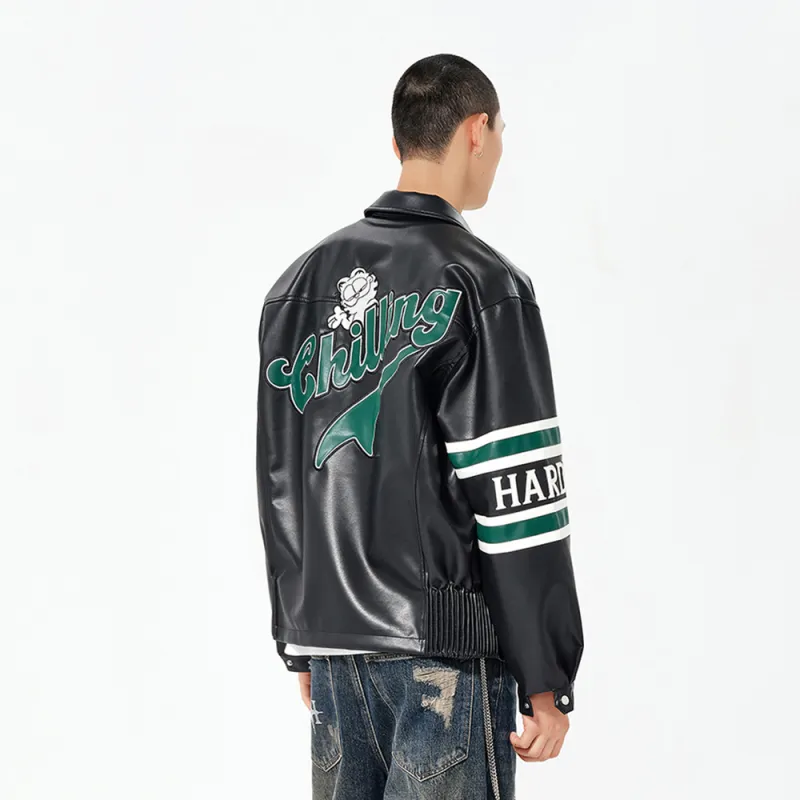 HARDY HARDY x JIAFEIMAOJIAZU Leather Jacket Unisex-2