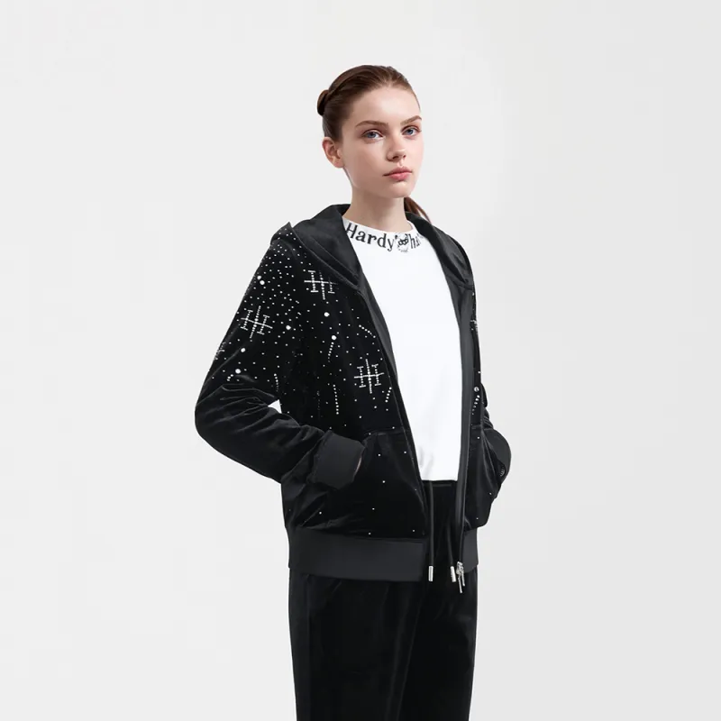 HARDY HARDY Velvet feel Coat Women's Black-4