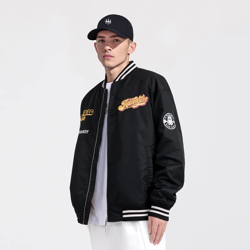HARDY HARDY x JIAFEIMAOJIAZU Baseball Jacket Unisex Black-5