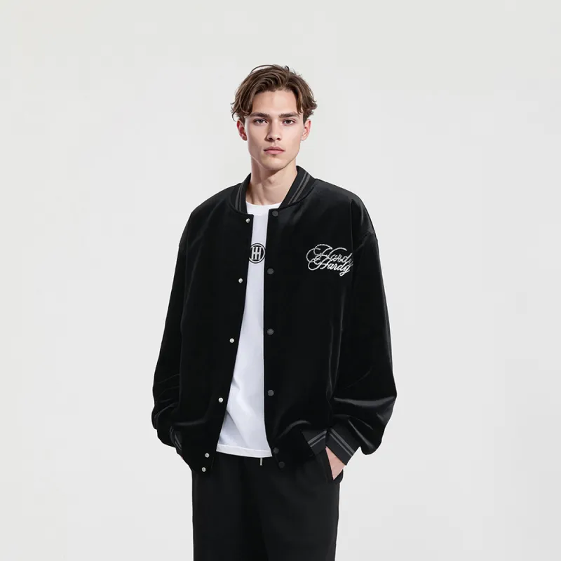 HARDY HARDY Baseball Jacket Unisex Black-3