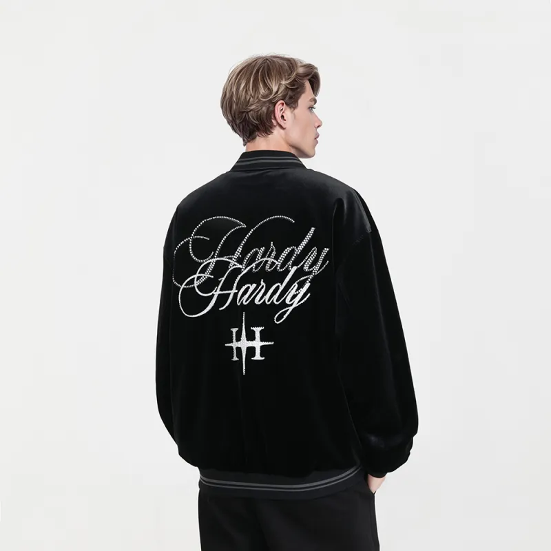 HARDY HARDY Baseball Jacket Unisex Black-2