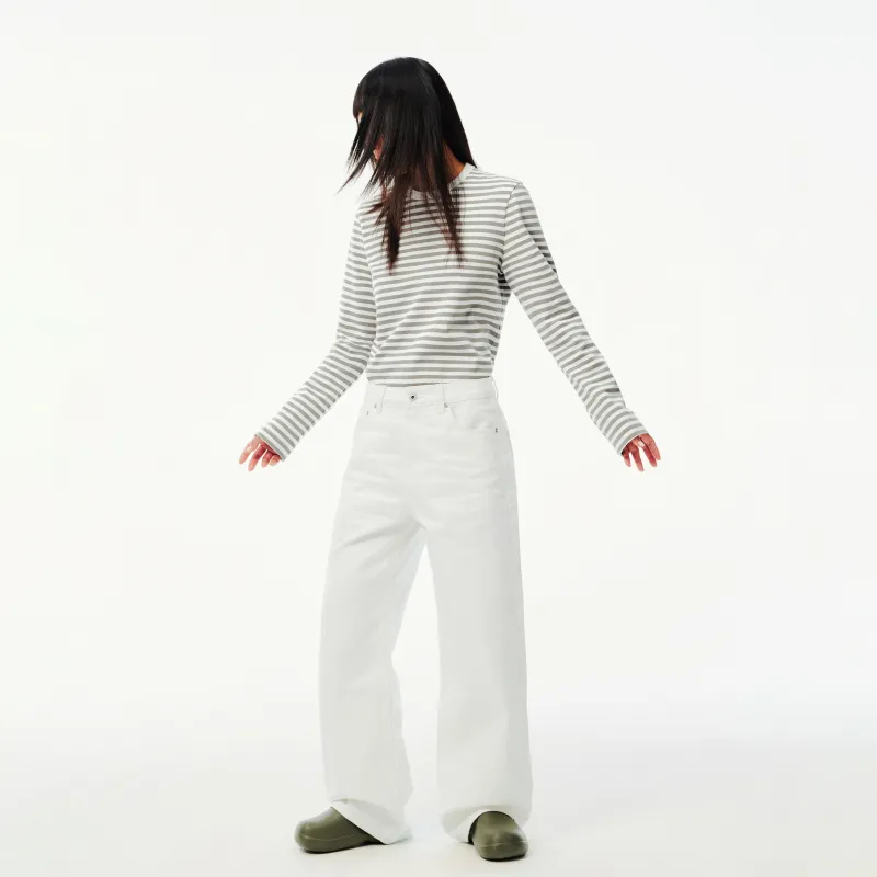 EVISTUB Jeans Women's White-5