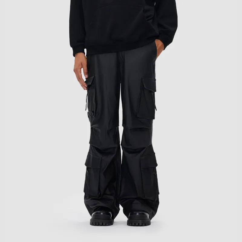 FDR Leather Pants Unisex Black-3
