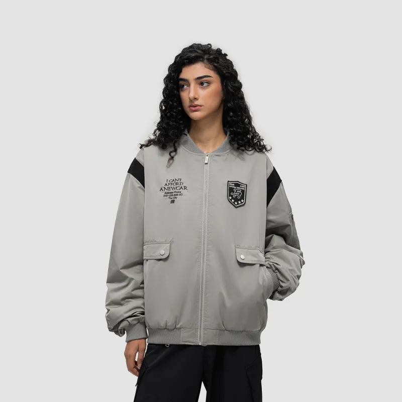FDR Baseball Jacket Unisex Gray-2
