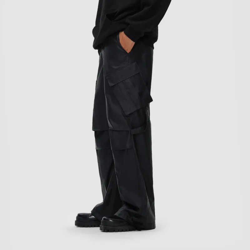 FDR Leather Pants Unisex Black-3