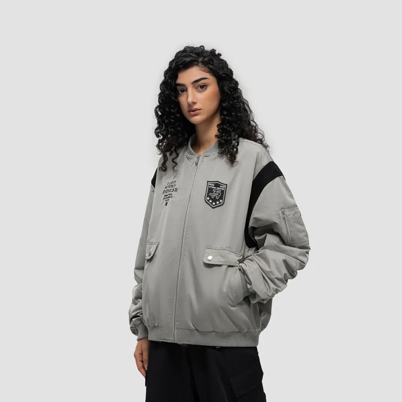 FDR Baseball Jacket Unisex Gray-3