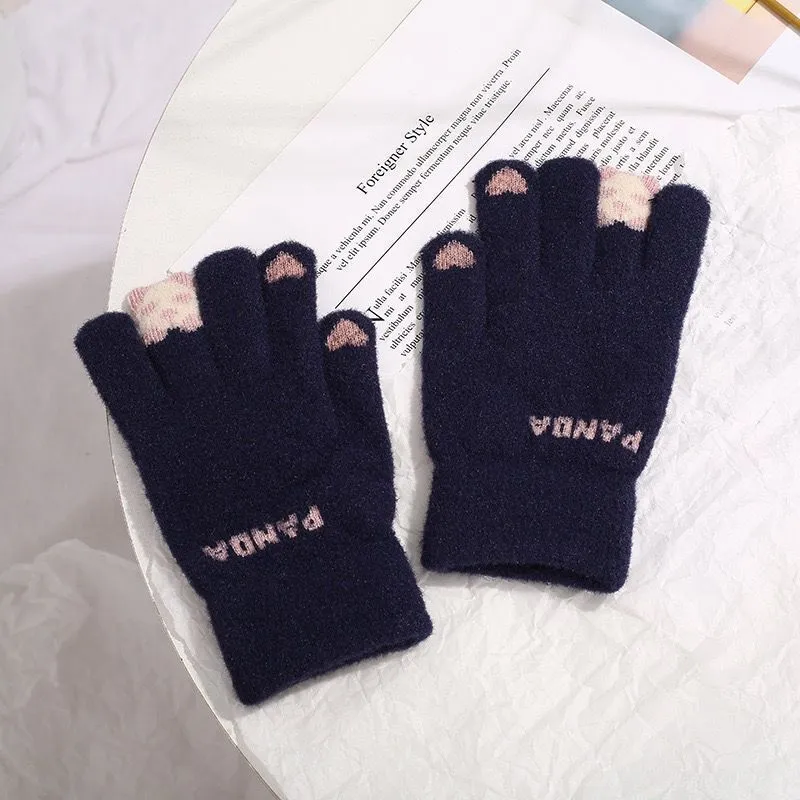 Ai Jiawei Plush Yarn Gloves Unisex-9