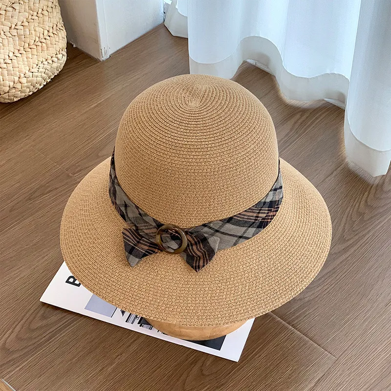 Ai Jiawei Paper Made From Straw Bucket Hats Women's-1