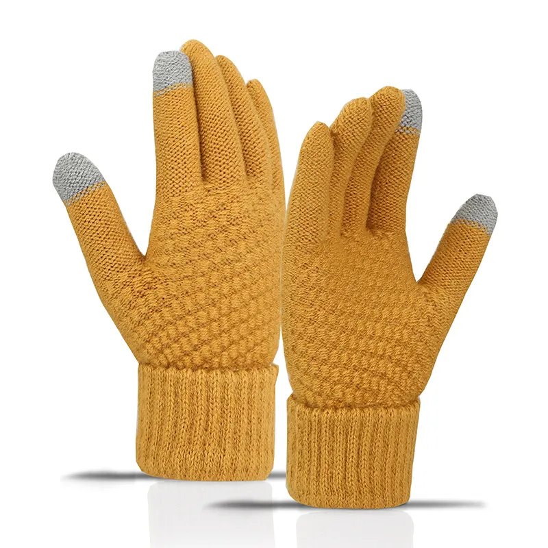 Ai Jiawei Faux Cashmere Knit Gloves Unisex-22