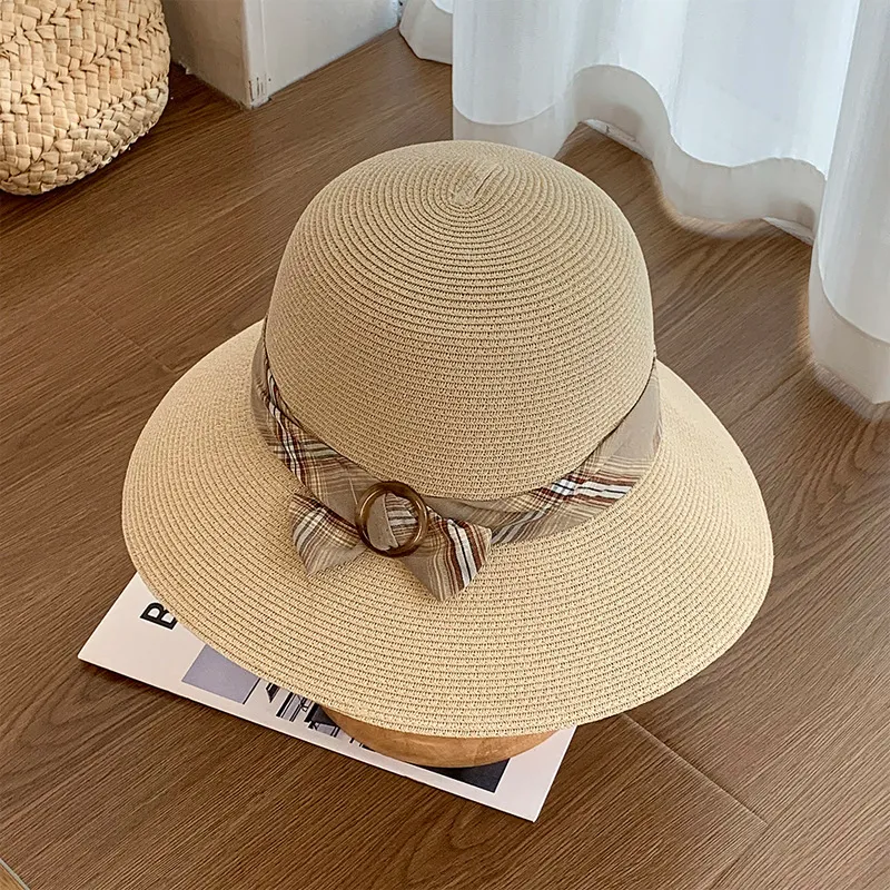 Ai Jiawei Paper Made From Straw Bucket Hats Women's-2
