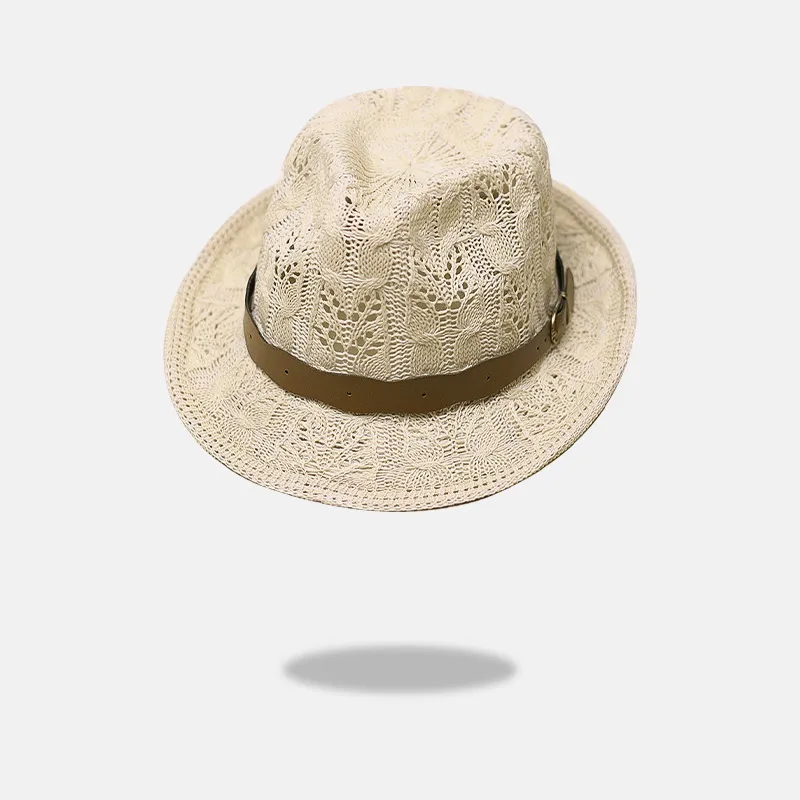 Ai Jiawei Straw Woven Top Hats Unisex-3