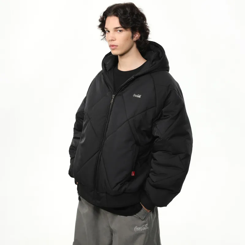 Coca-Cola Puffer Jacket Unisex Black-4