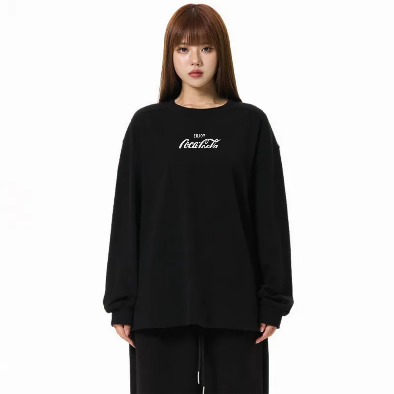 Coca Cola Drop Shoulder Sleeve T Shirt Women's-2