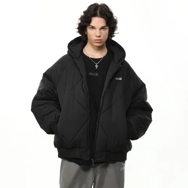 Coca-Cola Puffer Jacket Unisex Black-2