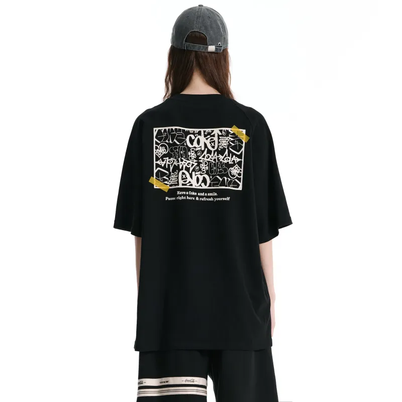 Coca Cola Raglan Sleeve T Shirt Unisex-3