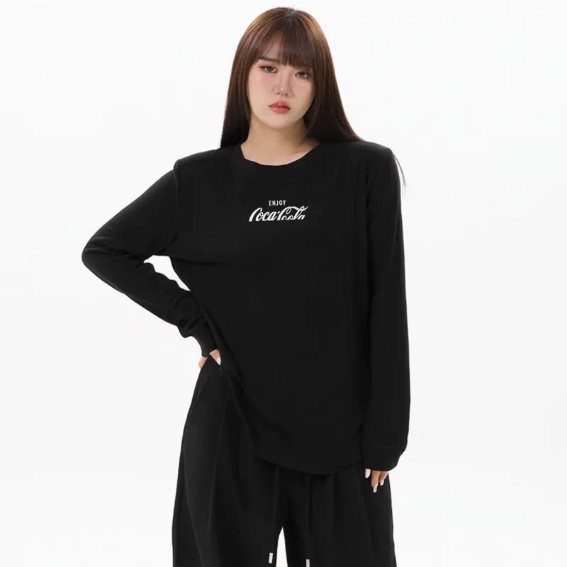 Coca Cola Drop Shoulder Sleeve T Shirt Women's-3