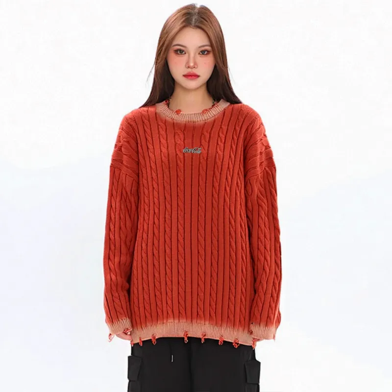 Coca Cola Knitwear Women's Autumn Orange-3