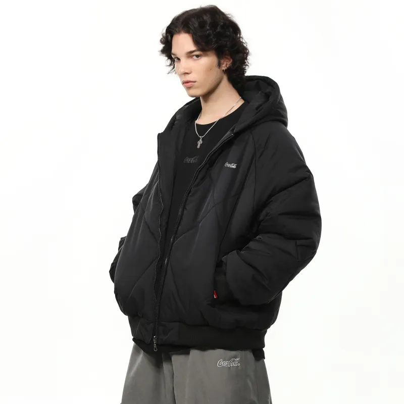 Coca-Cola Puffer Jacket Unisex Black-3