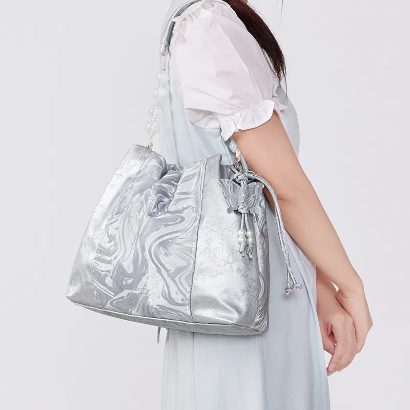 Miffy Synthetic Leather Shoulder Bag Women's White/Gray-13