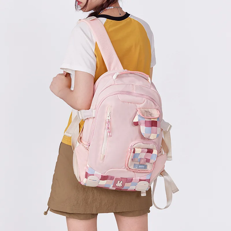 Miffy Fabric Backpack Women's Khaki/Pink-18