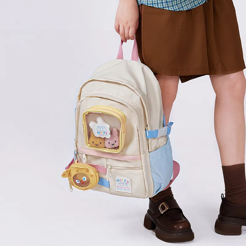 Miffy Fabric Backpack Women's White/Yellow-8