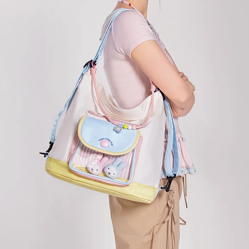 Miffy Fabric Backpack Shoulder Bag Regular Women's Khaki/Ecru-16