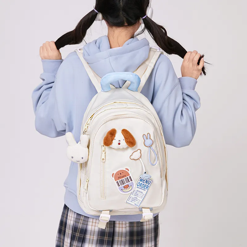 Miffy Fabric Backpack Regular Women's Ecru/Pink-6