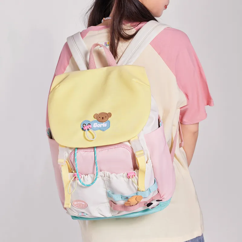 Miffy Fabric Backpack Regular Women's Pink, Yellow, Orange-6