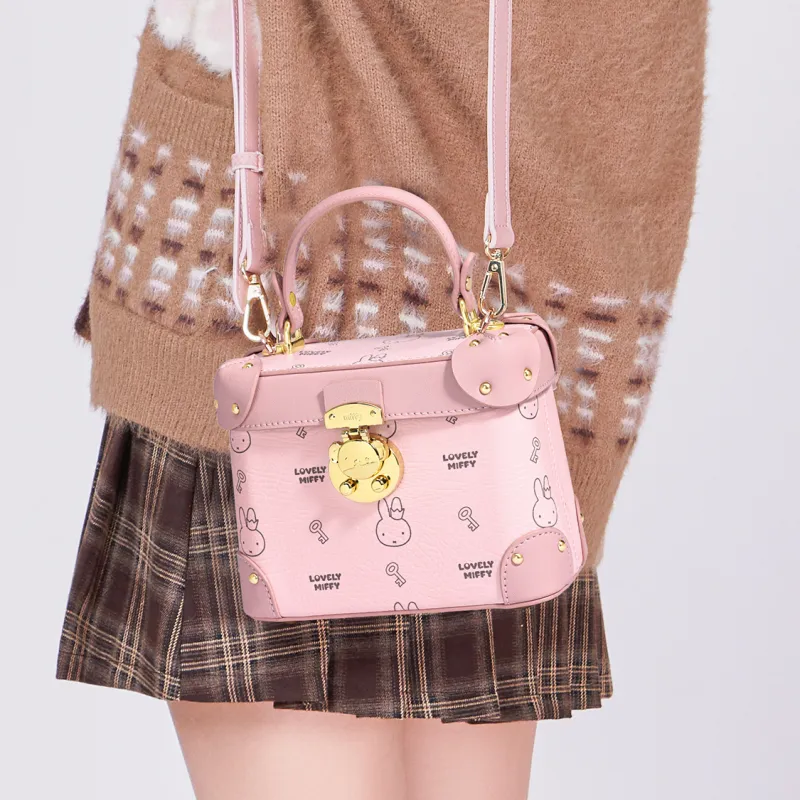 Miffy Synthetic Leather Shoulder Bag Crossbody Bag Handbag Women's Multicolor-12