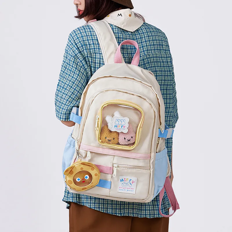 Miffy Fabric Backpack Women's White/Yellow-7