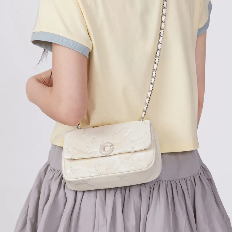 Miffy Synthetic Leather Shoulder Bag Crossbody Bag Women's Gray/White-22