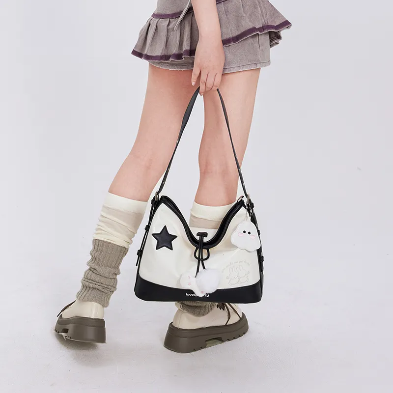 Miffy PU Tote Bag Shopping Bag Crossbody Bag Shoulder Bag Regular Women's Pink/Black-12