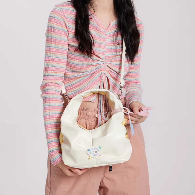 Miffy Denim Handbag Shoulder Bag Women's Yellow/Blue-5