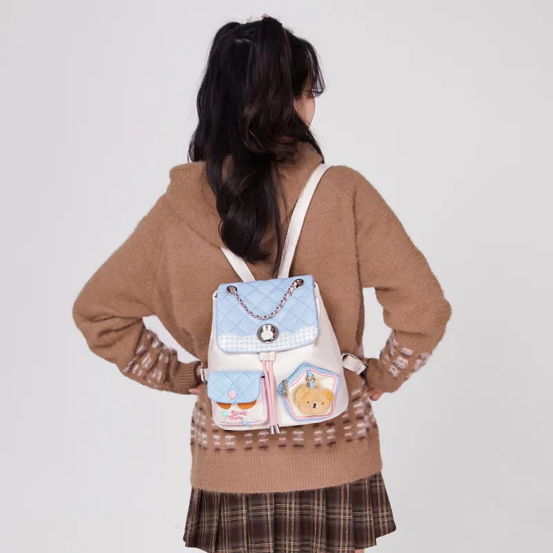 Miffy Synthetic Leather Backpacks Backpack Regular Women's Khaki/Ecru-13