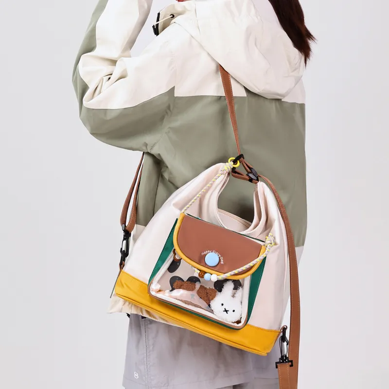 Miffy Fabric Backpack Shoulder Bag Regular Women's Khaki/Ecru-11