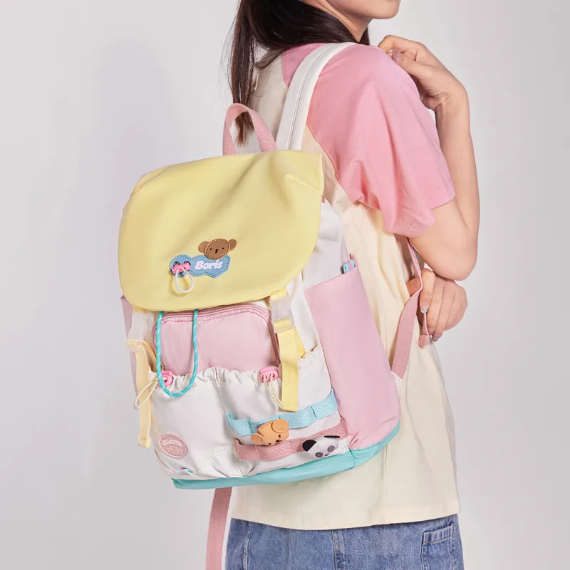 Miffy Fabric Backpack Regular Women's Pink, Yellow, Orange-4
