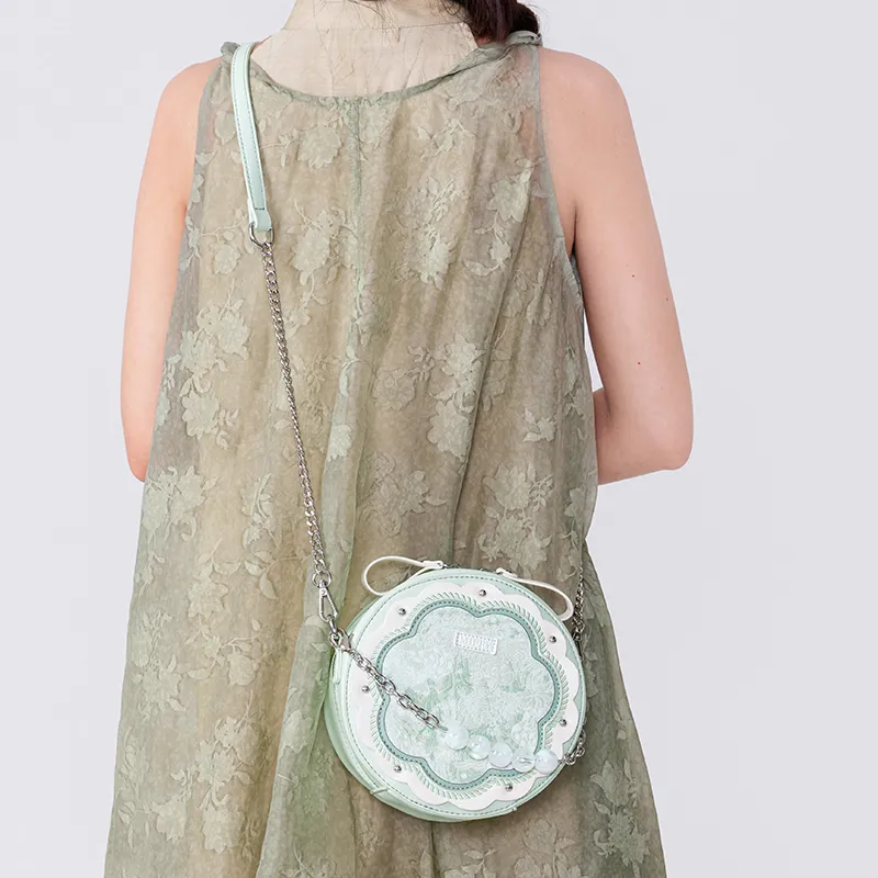 Miffy Synthetic Leather Shoulder Bag Crossbody Bag Women's Green-5