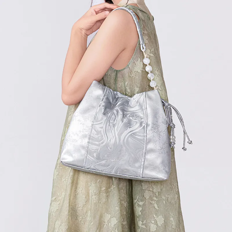 Miffy Synthetic Leather Shoulder Bag Women's White/Gray-12