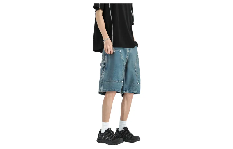 Struggle Vintage95 Denim Shorts Unisex Dark Blue-2