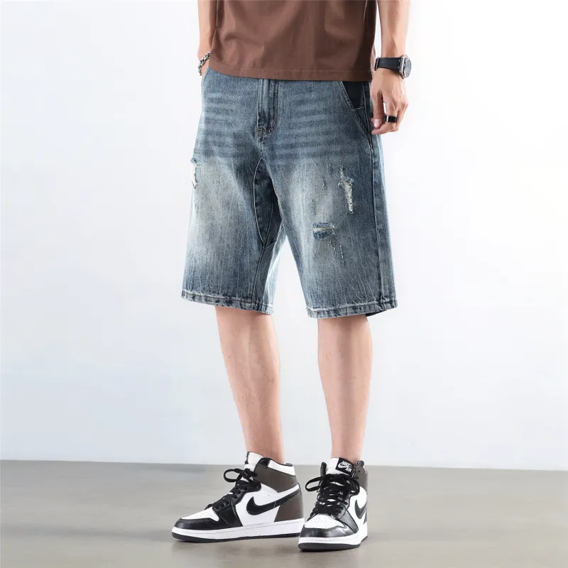 Struggle Vintage95 Denim Shorts Unisex Blue-4