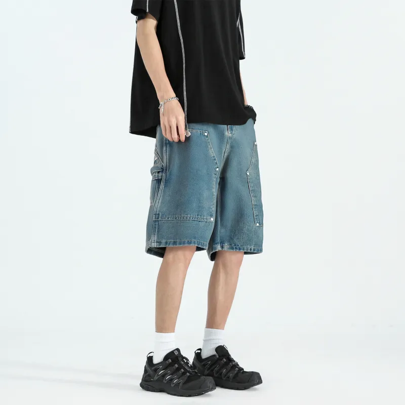 Struggle Vintage95 Denim Shorts Unisex Dark Blue-3