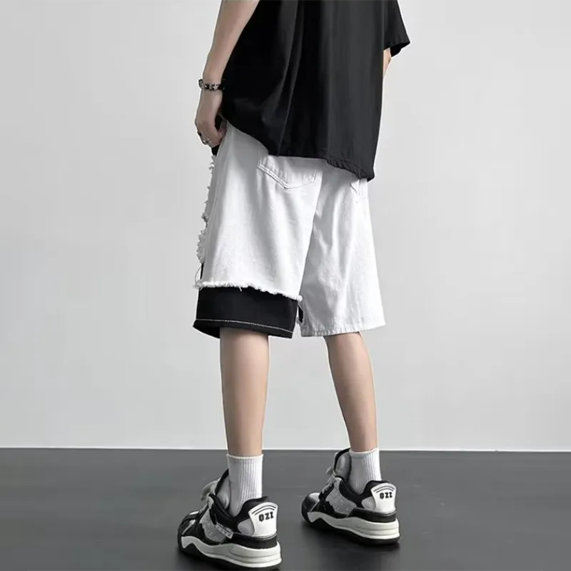 Struggle Vintage95 Denim Shorts Unisex White-1