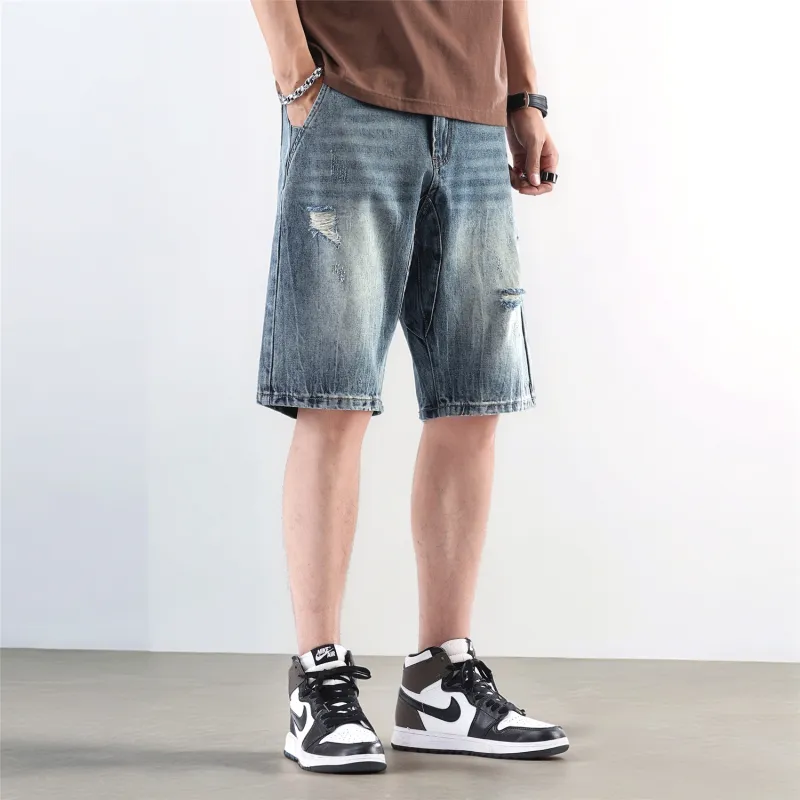 Struggle Vintage95 Denim Shorts Unisex Blue-1