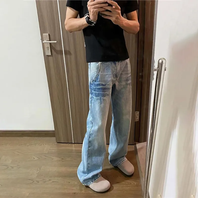 WELTER EXPERIMENT Jeans Unisex Blue Single Item-15
