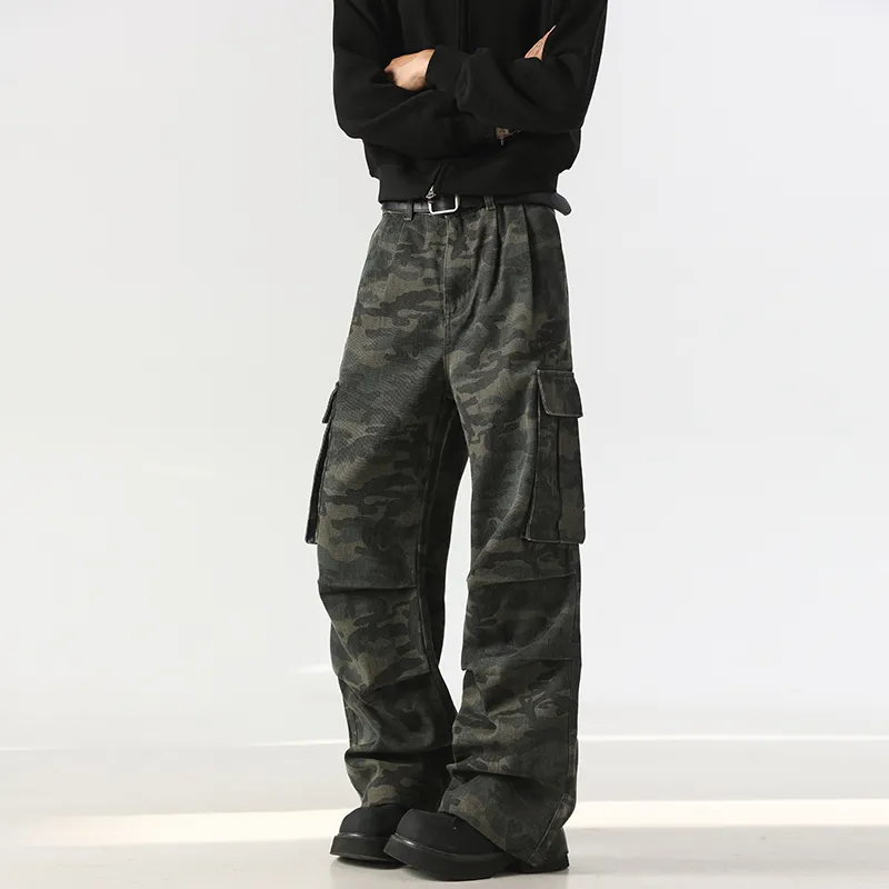 Struggle Vintage95 Jeans Unisex Green Camouflage-3