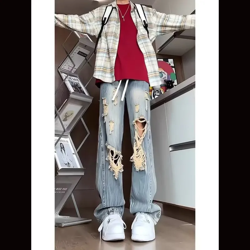 Struggle Vintage95 Jeans Unisex Light Blue-3