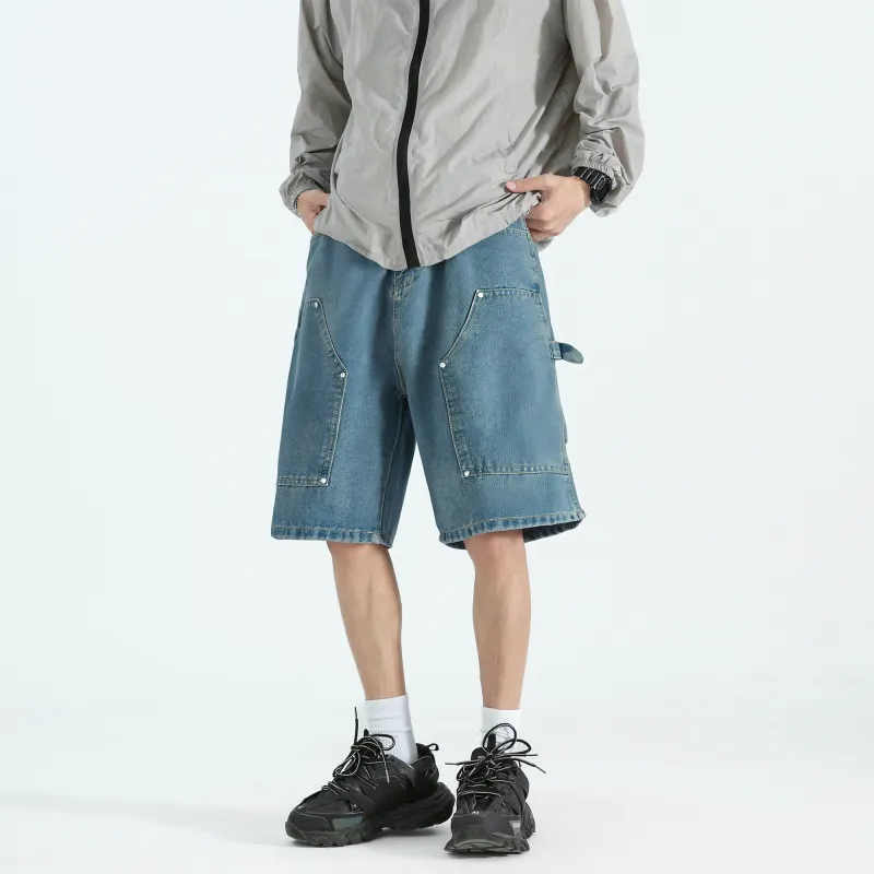 Struggle Vintage95 Denim Shorts Unisex Dark Blue-4