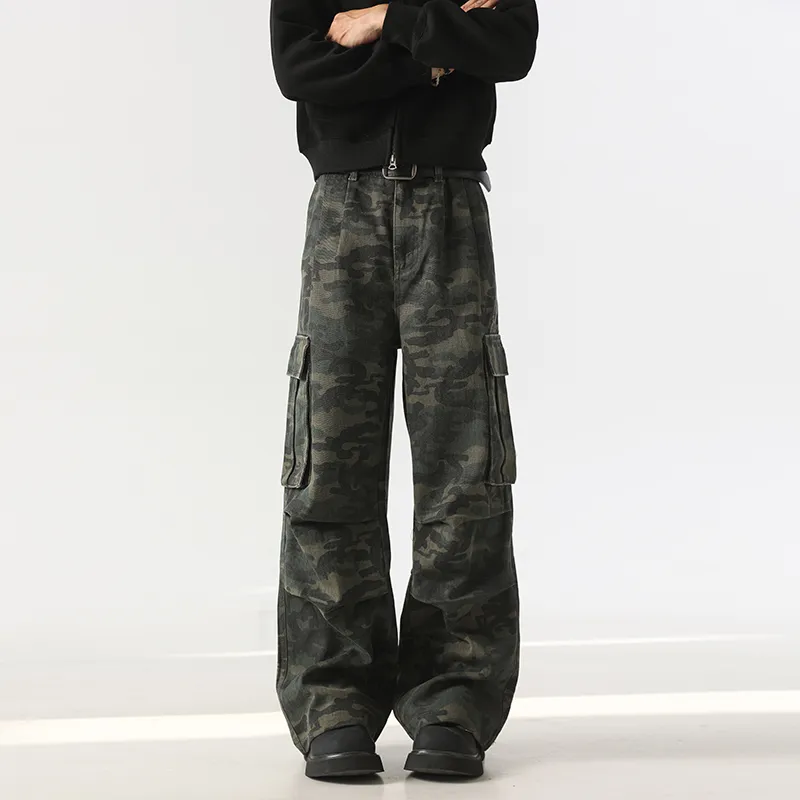 Struggle Vintage95 Jeans Unisex Green Camouflage-1